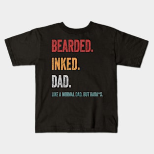 bearded inked dad Kids T-Shirt